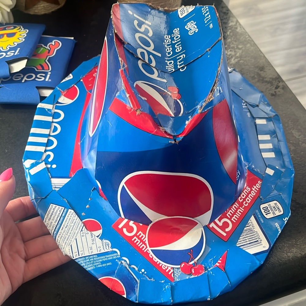 Pepsi cowboy hat, home made